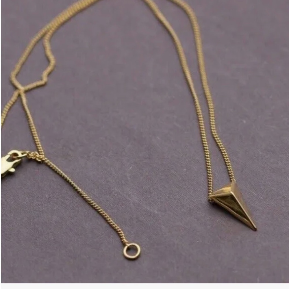 Alexis Bittar Gold Geometric Pendant Necklace
